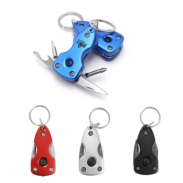 6-in-1 Tools w/ Key Ring and LED Light