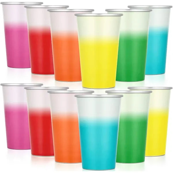 Aluminum Color Changing Cup 450ml Outdoor Portable