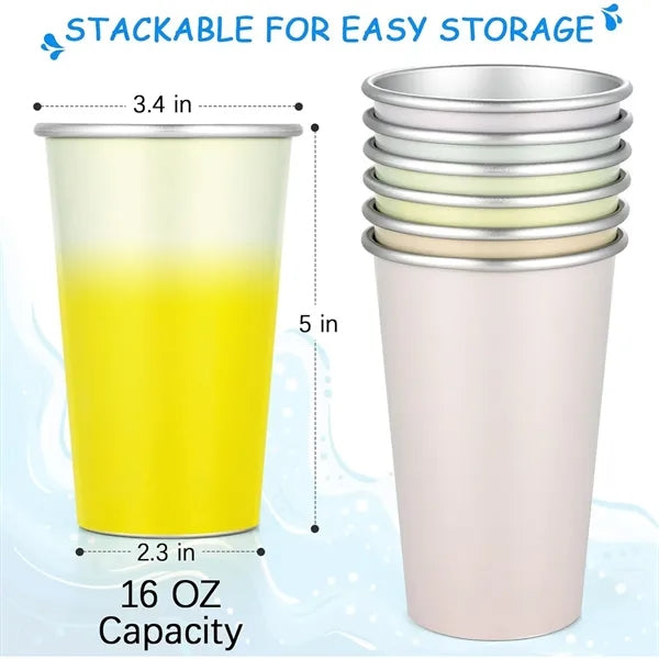 Aluminum Color Changing Cup 450ml Outdoor Portable