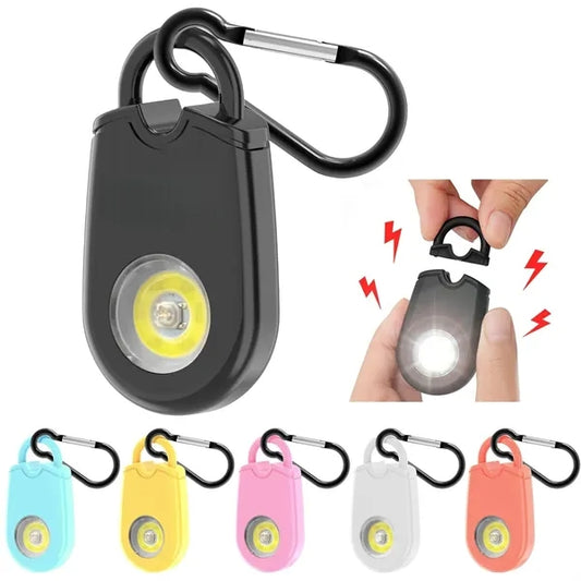 Personal Keychain for Women Siren Alarm LED Flashlight