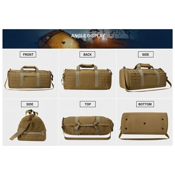 Tactical 40L Gym & Travel Duffel Bag with Shoe Compartment