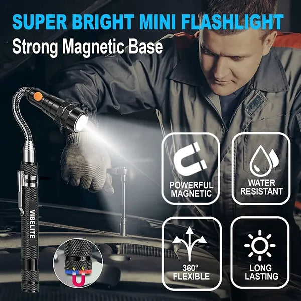 Magnetic Head Rotatable LED Torch/Pick Up Tool