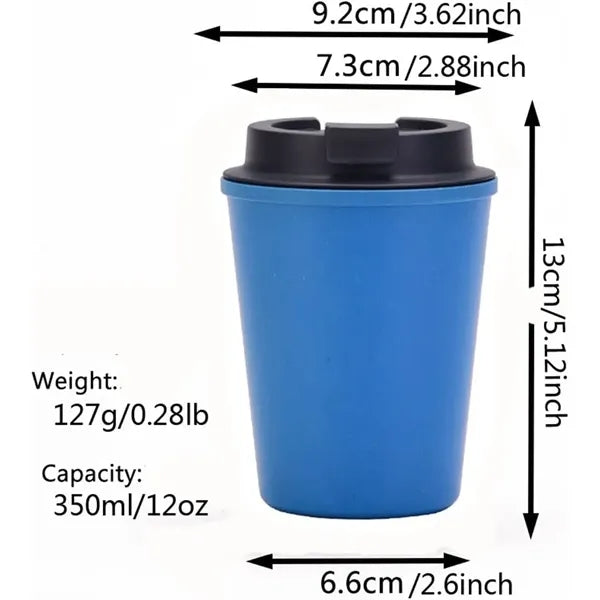 12OZ Portable Mini Wheat Straw Coffee Cup