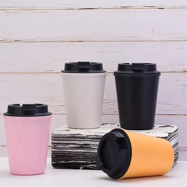 12OZ Portable Mini Wheat Straw Coffee Cup
