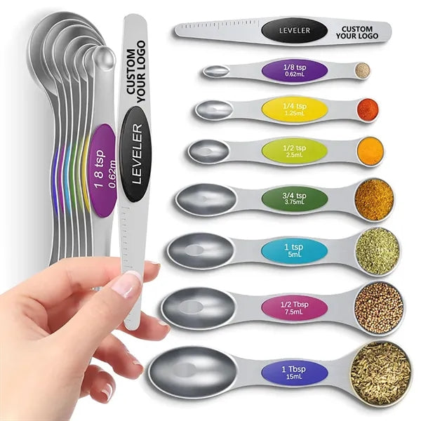 Stainless Steel Magnetic Measuring Spoons Set