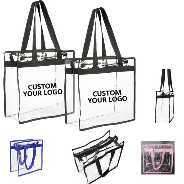 Stadium Approved Clear Tote Bag with Zipper