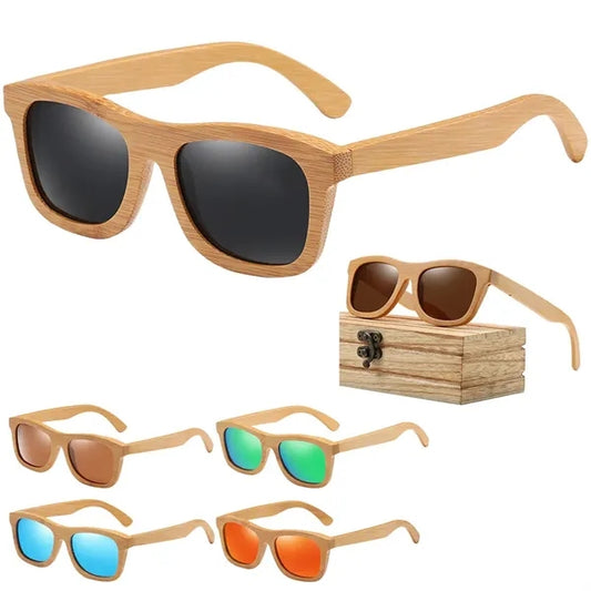 Polarized Wood Sunglasses With Case