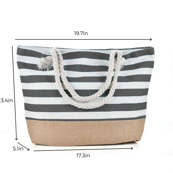 19.7in Beach Bags for Women Large Canvas Tote
