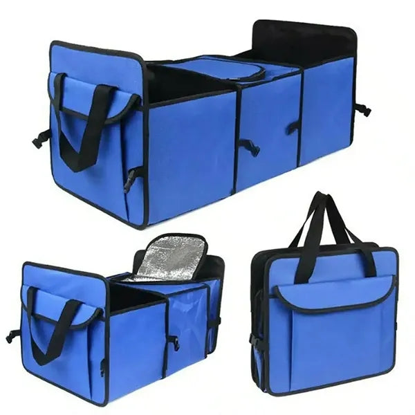 Car Trunk Foldable Organizer Mesh Storage Pockets Thermal