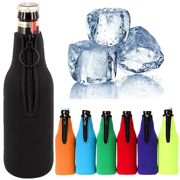 12Oz Beer Bottle Insulated Cooler Sleeves With Zipper