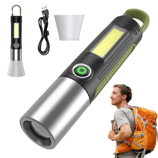 Rechargeable LED Flashlight and Camping Lantern Combo