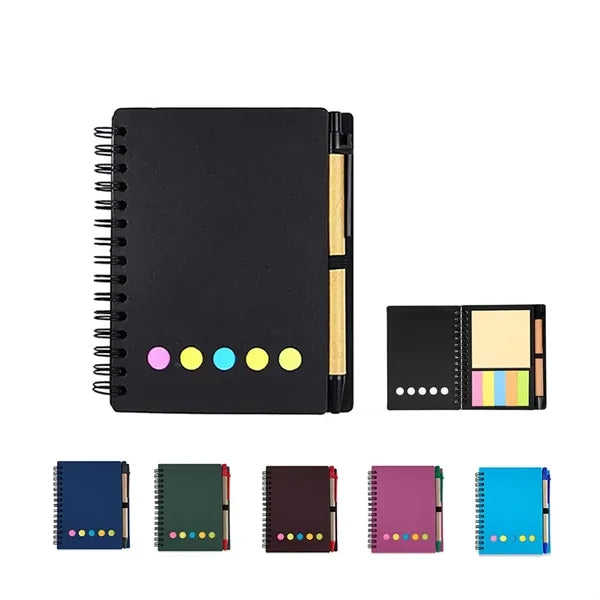 Spiral Notebook With Sticky Notes