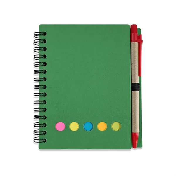 Spiral Notebook With Sticky Notes