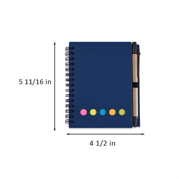 Spiral Notebook With Sticky Notes