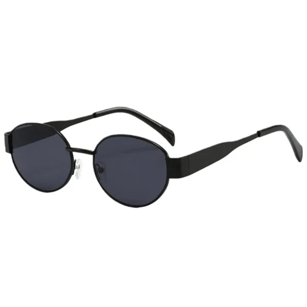 Retro Oval UV400 Metal Frame Sunglasses