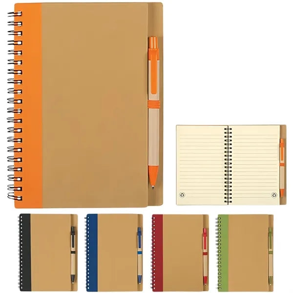 Environmental Friendly Spiral Notbook With Pen