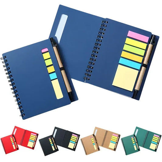 Coil Notepad With Ballpoint Pen And Sticky