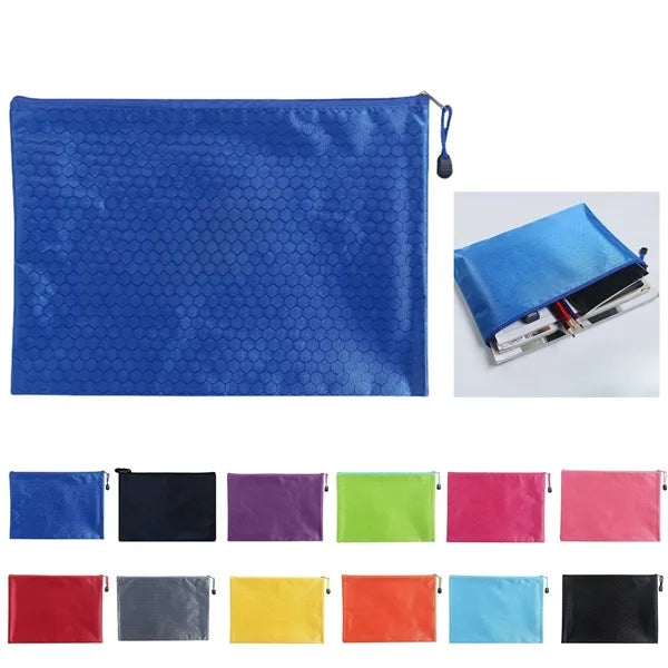 Waterproof Zipper File Bags Office Filing Document Storage