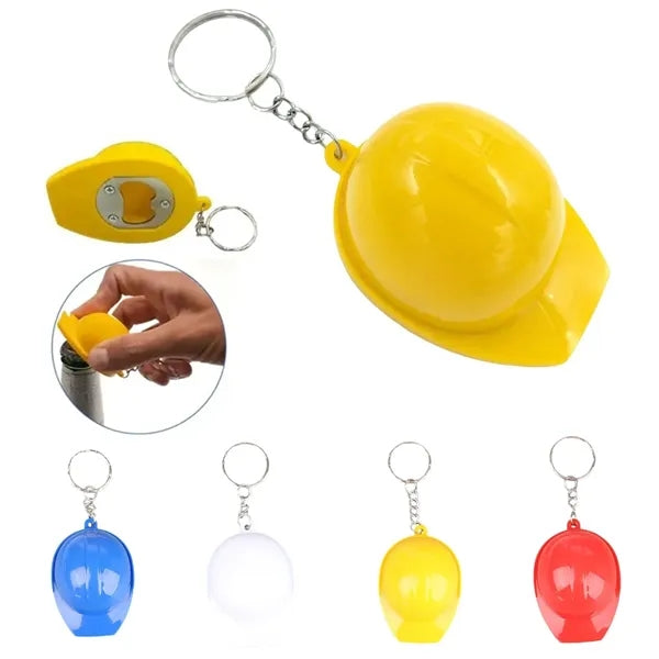 Bottle Opener Keychain Favors Mini Safety Hat for Gifts