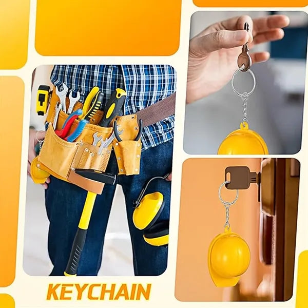 Bottle Opener Keychain Favors Mini Safety Hat for Gifts