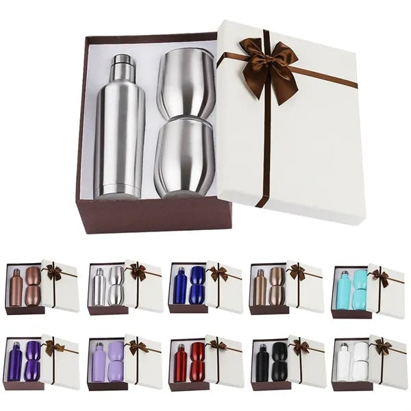 3pcs Set 304 Stainless Steel Bottle Wine Tumbler Cup