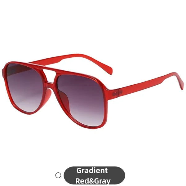 Retro Double Bridge UV400 Square Outdoor Shades