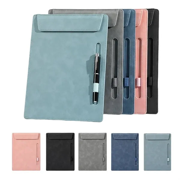 A4 Leather Clipboard Folder with Pen Holder