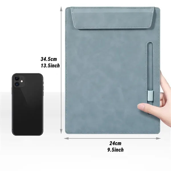 A4 Leather Clipboard Folder with Pen Holder