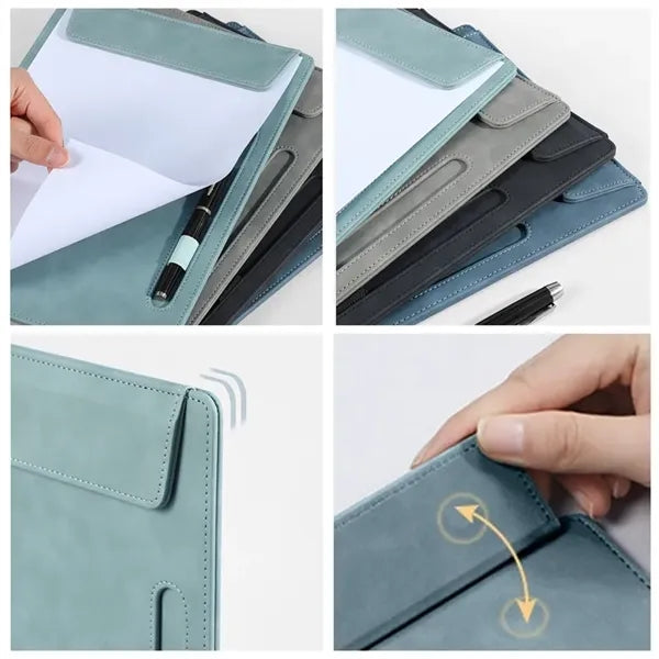 A4 Leather Clipboard Folder with Pen Holder