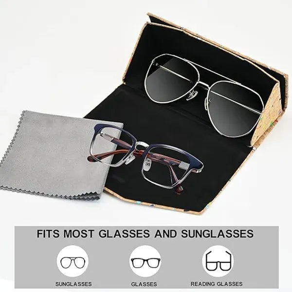 Eyewear Protector Box with Bag & Clean Cloth