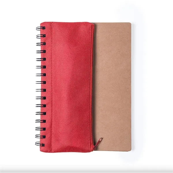 A5 Spiral Recycled Notebook & Filled Pencil Case Set