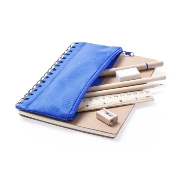 A5 Spiral Recycled Notebook & Filled Pencil Case Set