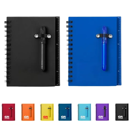 Notebook with pen combination coil notepad office student