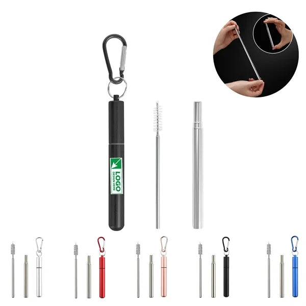 Stainless Steel Straw With Aluminum Case