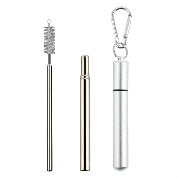 Stainless Steel Straw With Aluminum Case