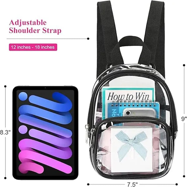 Clear Mini Backpack Stadium Approved Waterproof Transparent