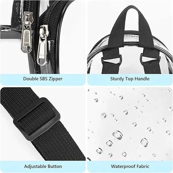 Clear Mini Backpack Stadium Approved Waterproof Transparent