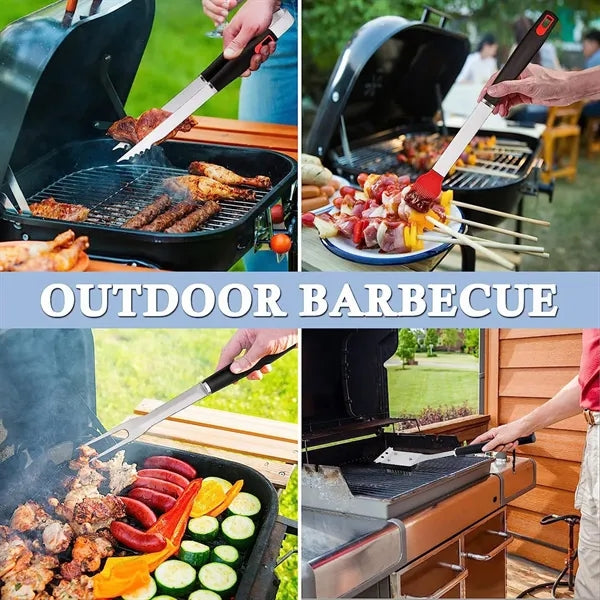 Outdoor camping grill handle barbecue combination appliance