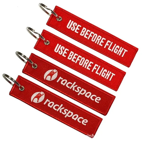 Double-Sided Aero-Embroidered Keychain