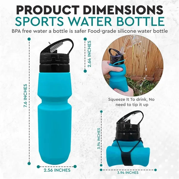Collapsible Silicone Leak Proof Temperature Resistant Water