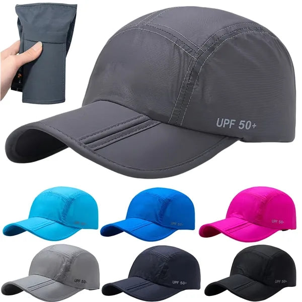 Men's Summer Outdoor Sports Foldable Quick Drying Visor Cap