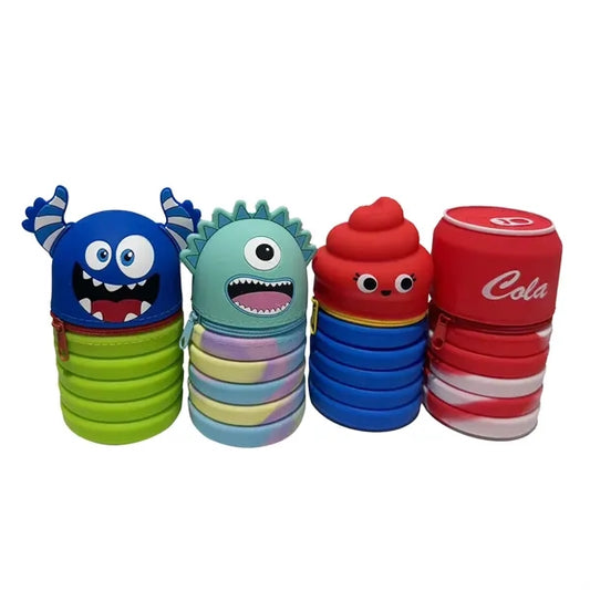 Cartoon Silicone Foldable Pen Holder