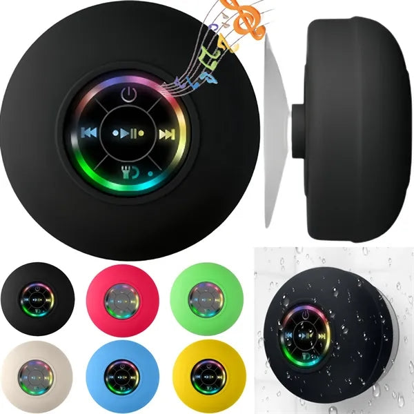 Large Suction Cup Wireless-Bluetooth Speaker With LED Light
