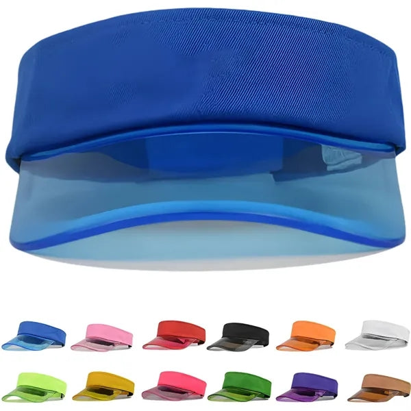 Summer Transparent Plastic Adjustable Empty Top Sun Visor