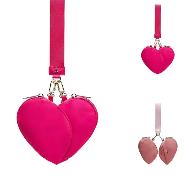 Spliced Detachable Love Fashion Ladies Wrist Bag