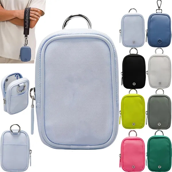 Clippable Knit Nylon Unisex Wallets Pouch