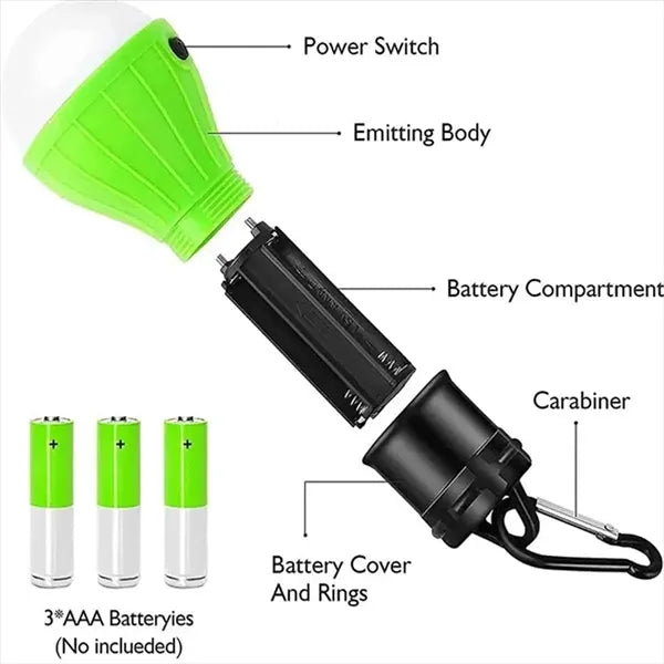 LED Camping Lantern with Carabiner