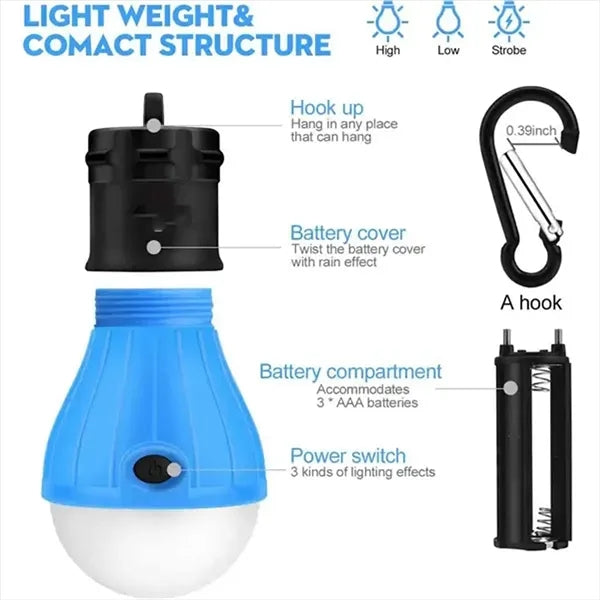 LED Camping Lantern with Carabiner
