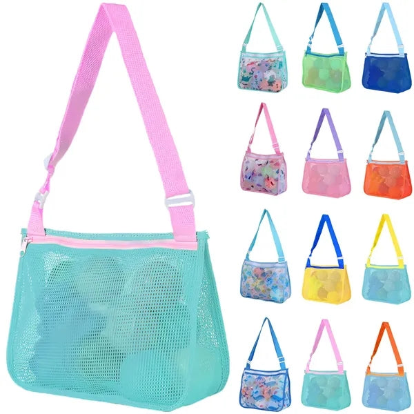 Adjustable Colorful Mesh Beach Bag For Outdoor