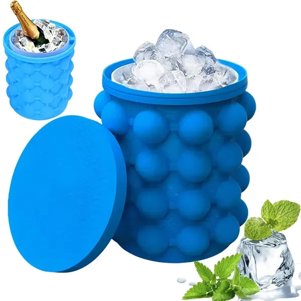 Silicone Ice Bucket with Lid For Frozen Beverages